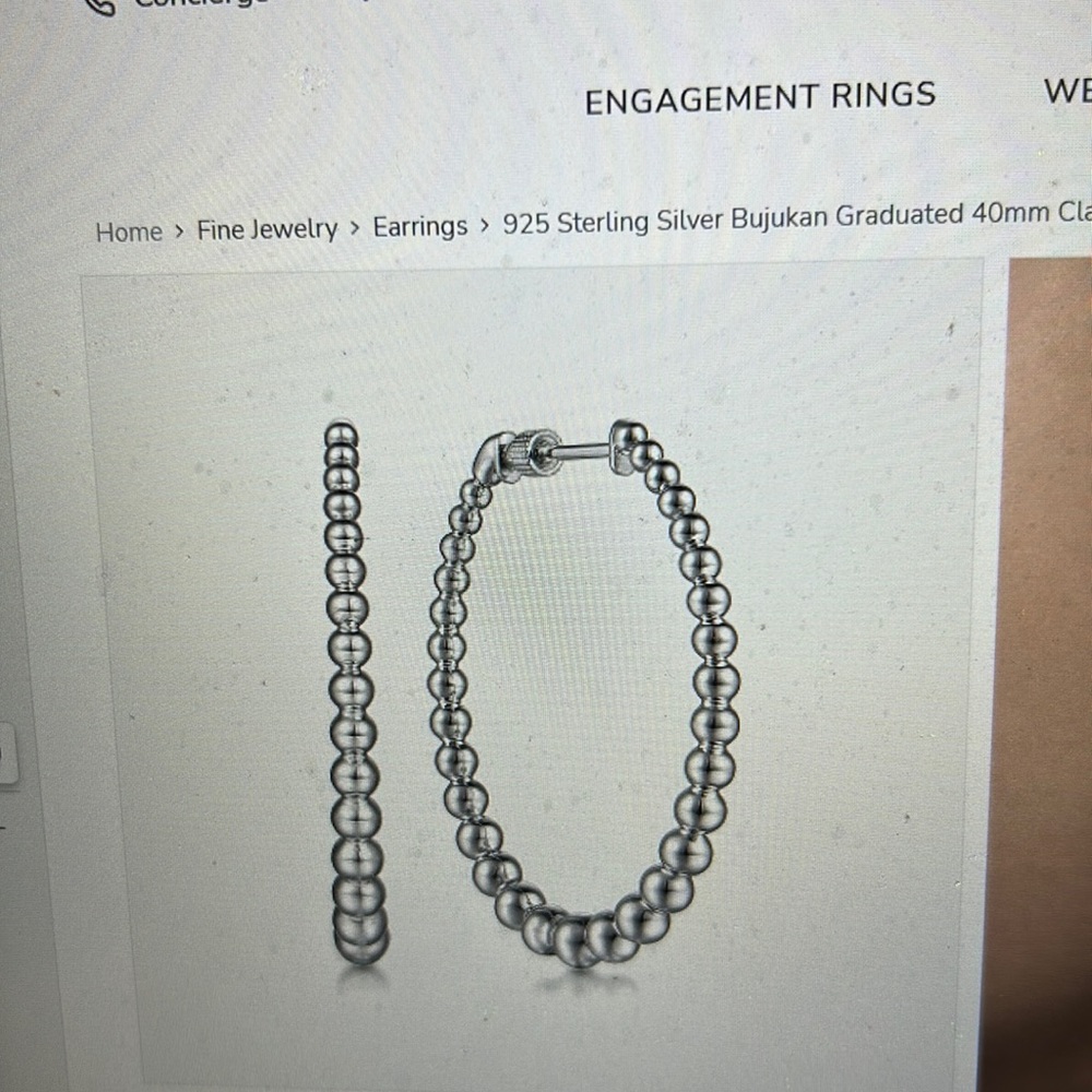 Gabriel and Company “caviar” sterling silver earrings